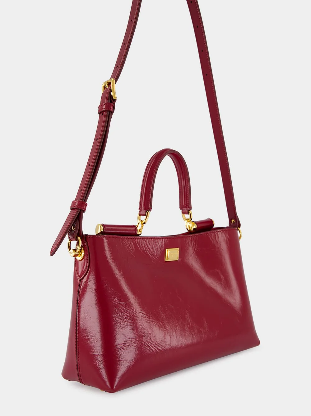 Vittoria Handbag in Dark Red Calfskin - Image 3