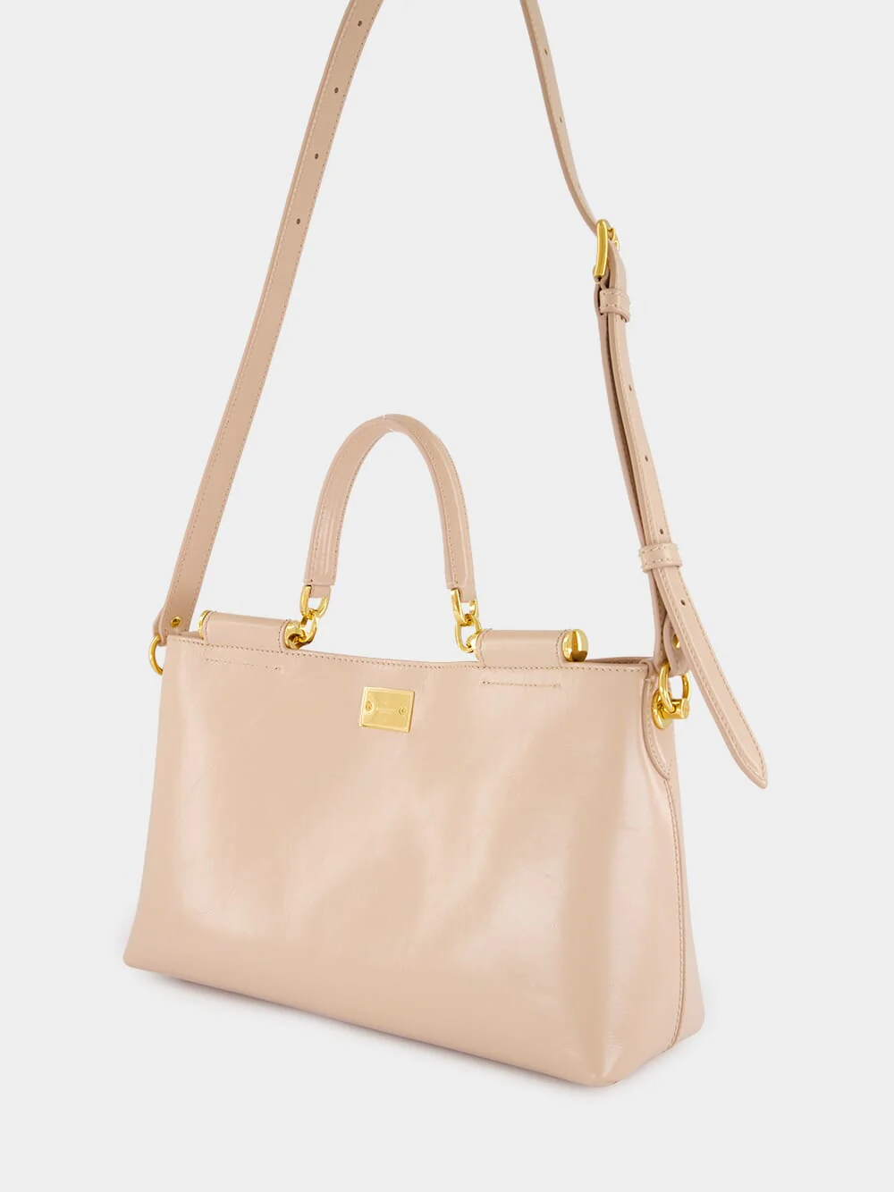 Vittoria Handbag in Nude Pink Calfskin - Image 5