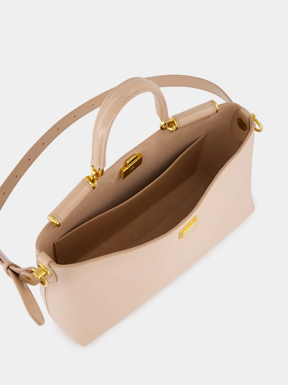 Vittoria Handbag in Nude Pink Calfskin - Image 6