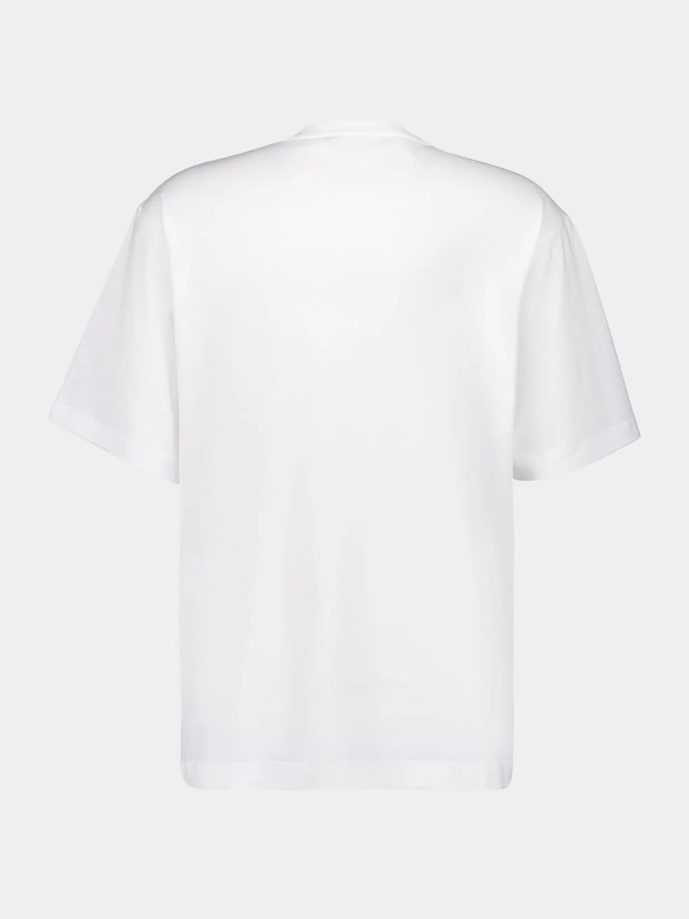 White Cotton Logo T-Shirt - Image 2
