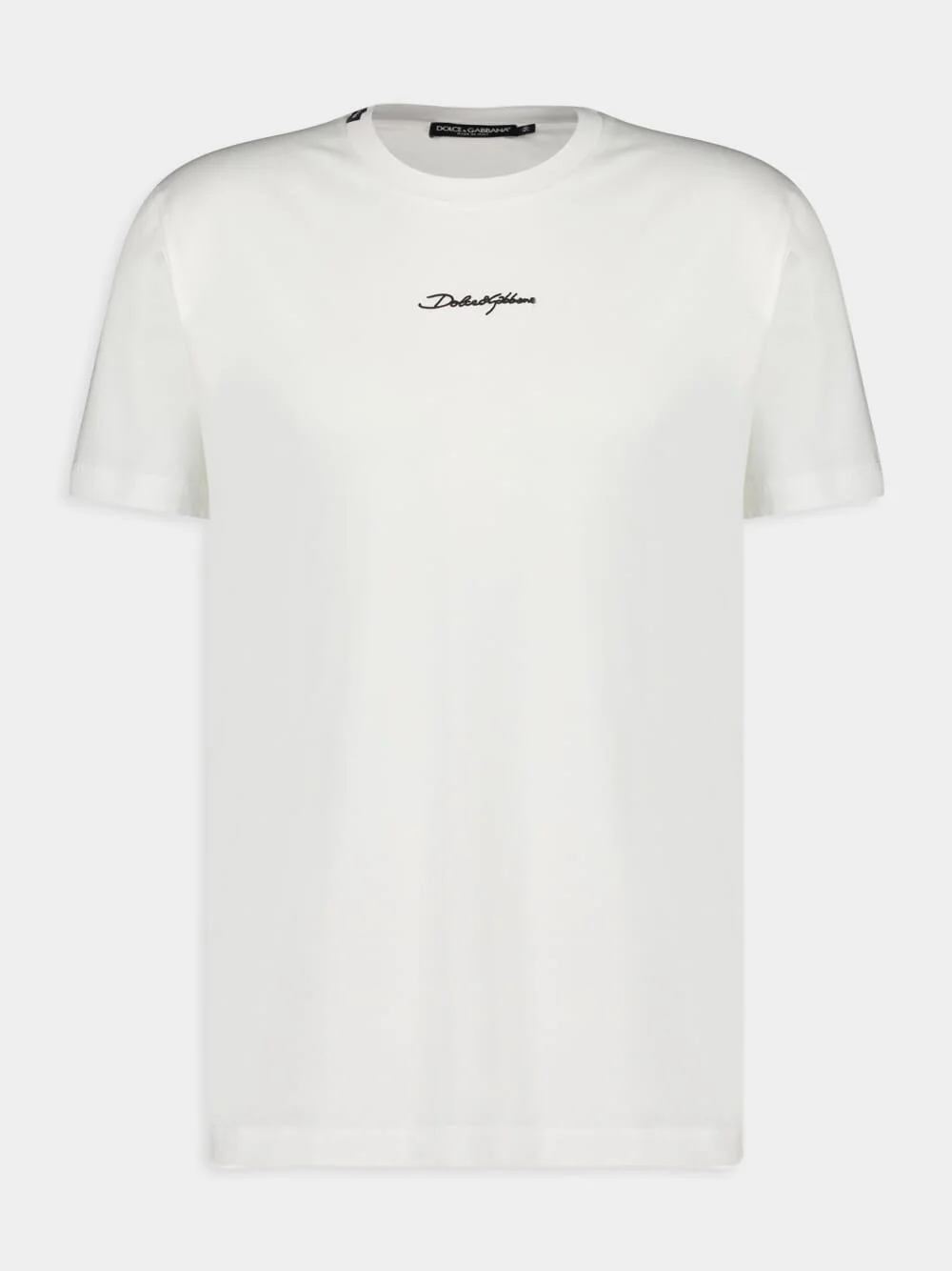White Cotton Logo T-Shirt - Image 2