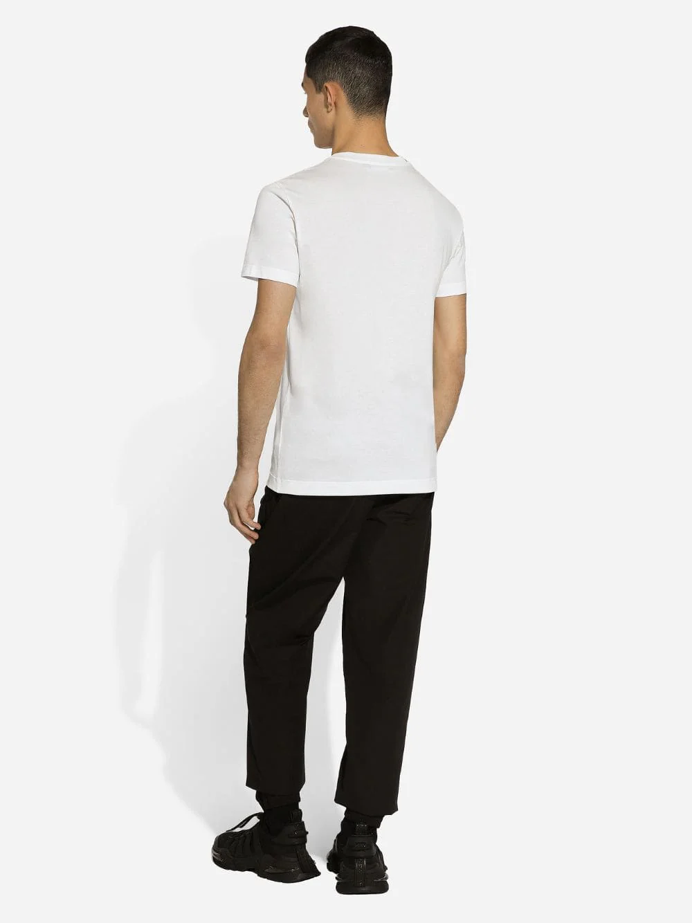 White Cotton Logo T-Shirt - Image 3