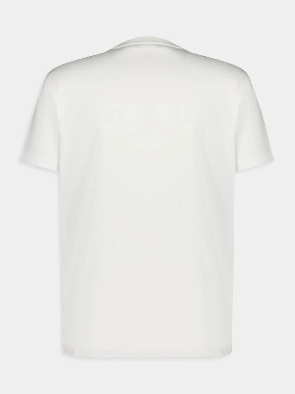 White Cotton Logo T-Shirt - Image 4