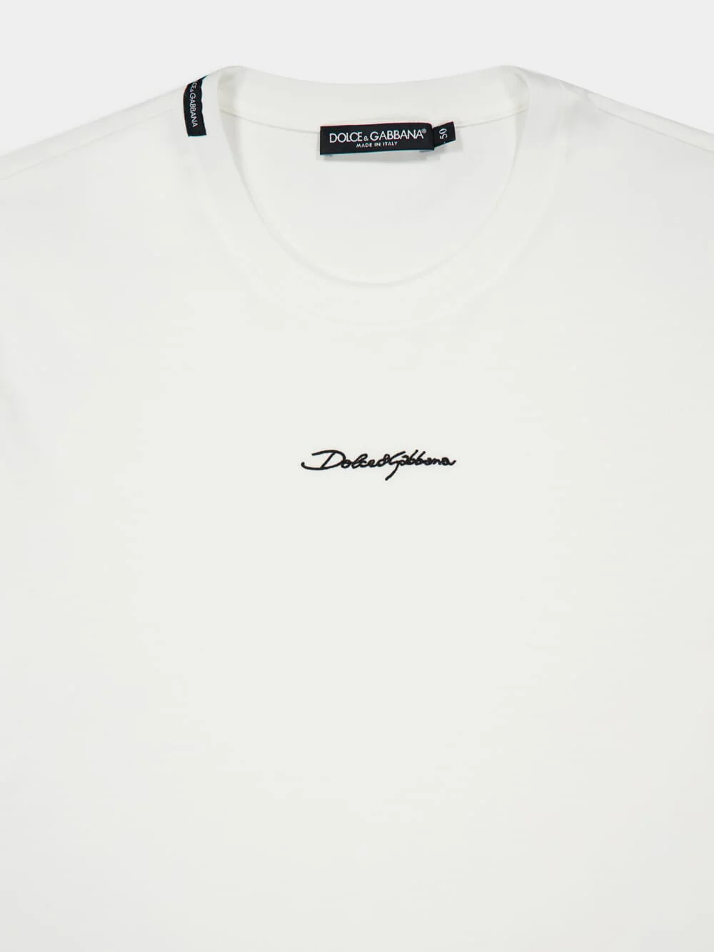 White Cotton Logo T-Shirt - Image 5