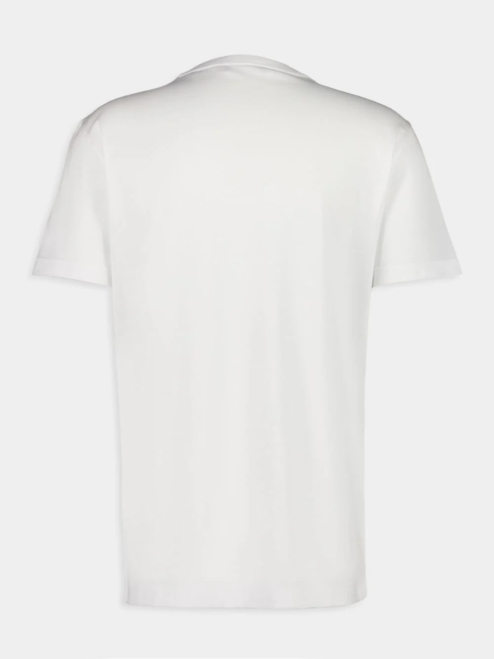 White Cotton T-Shirt with Logo Print - Image 2