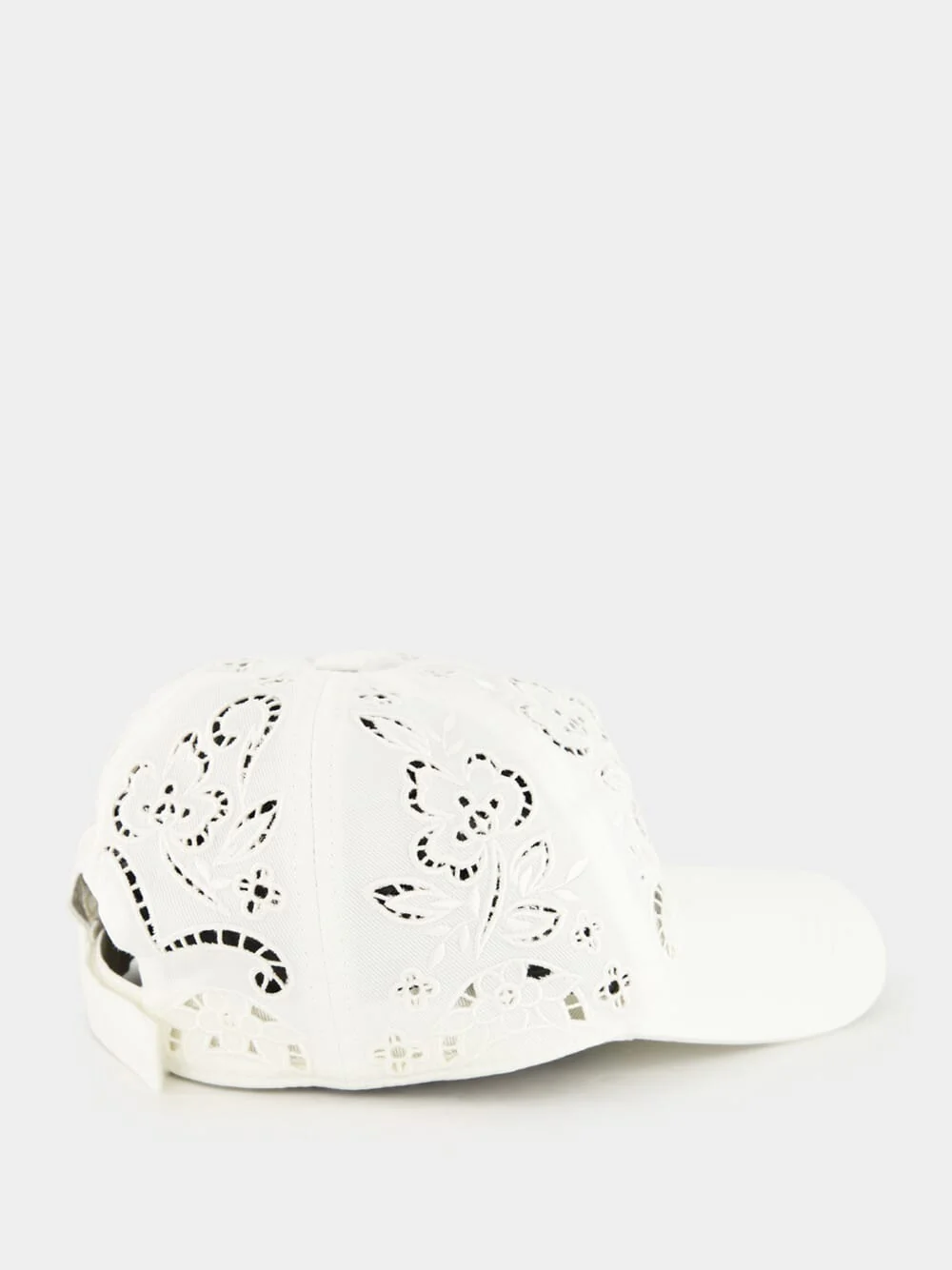 White Embroidered Logo Cap - Image 2