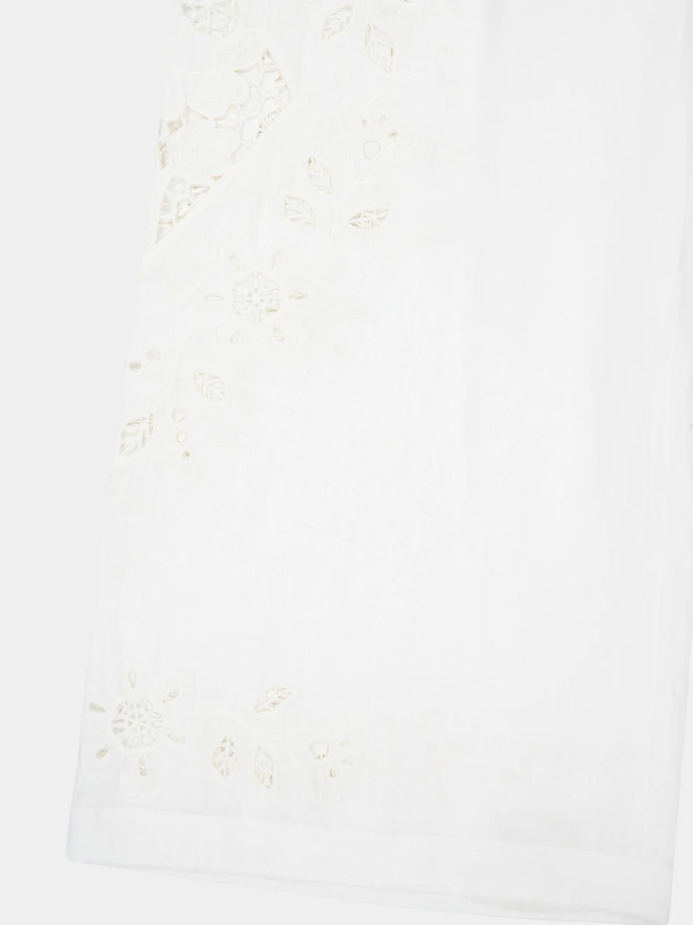 White Embroidered Poplin Culottes - Image 4