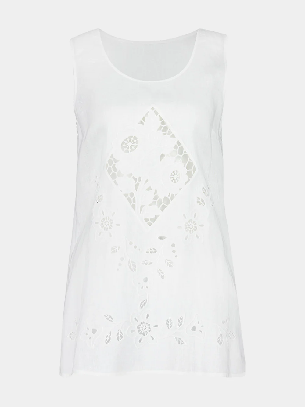 White Embroidered Top