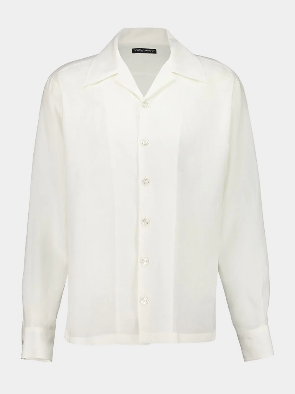 White Hawaii Linen Canvas Shirt
