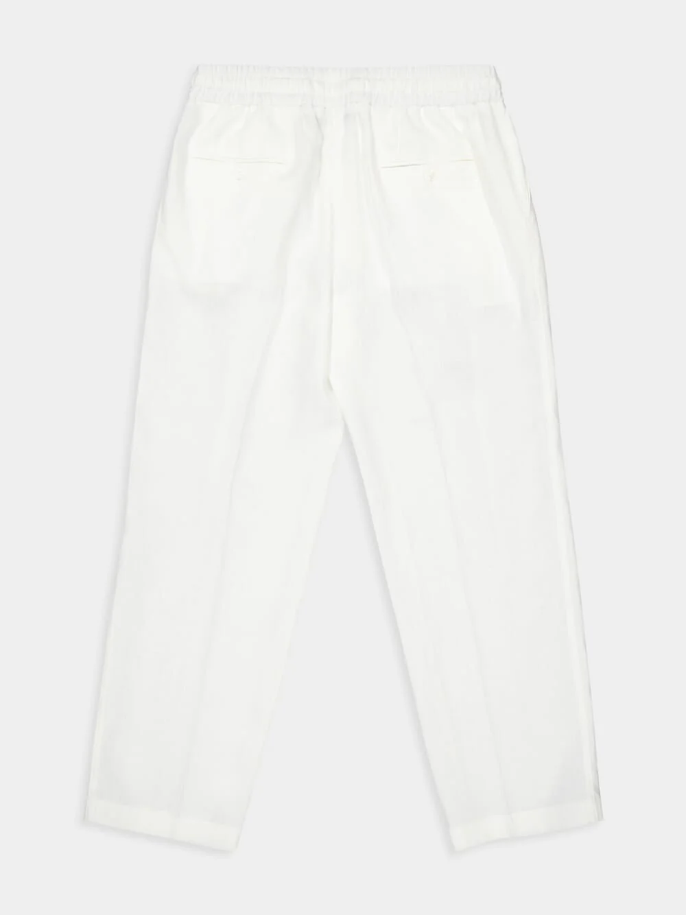 White Linen Jogging Trousers - Image 7