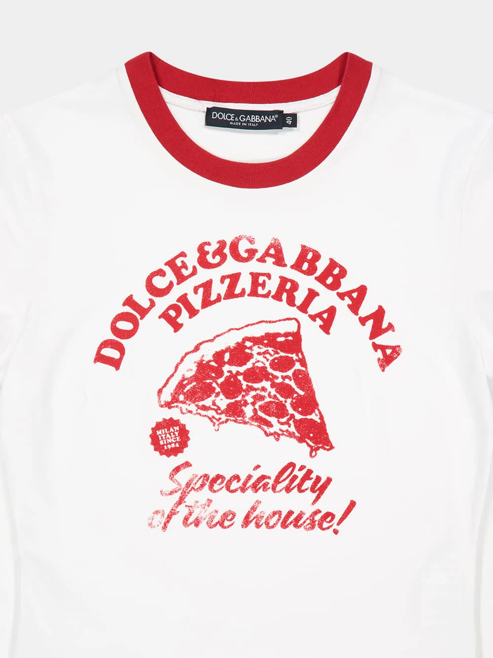 White Printed Cotton Jersey T-Shirt - Image 5