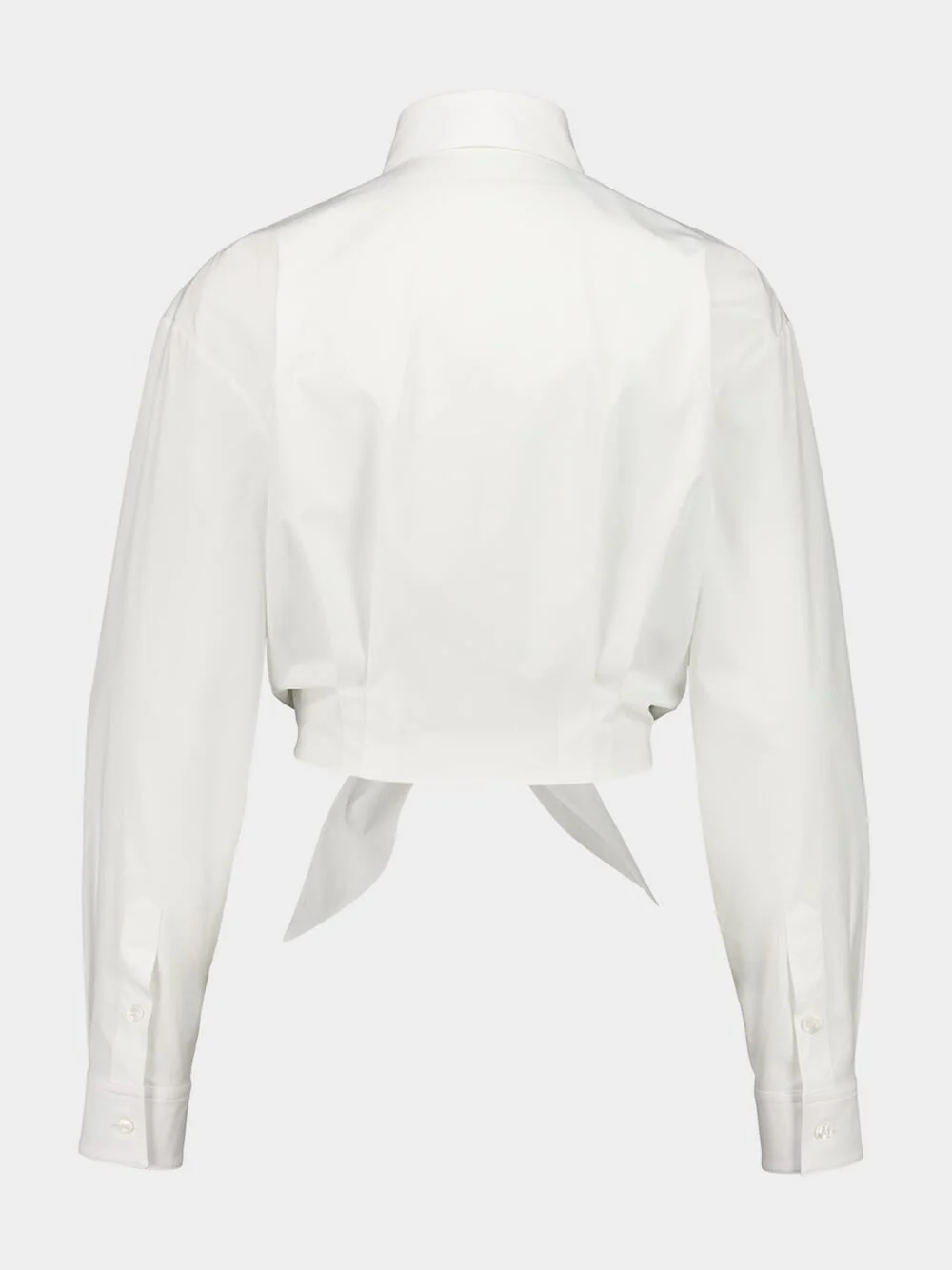 White Stretch Poplin Shirt - Image 3