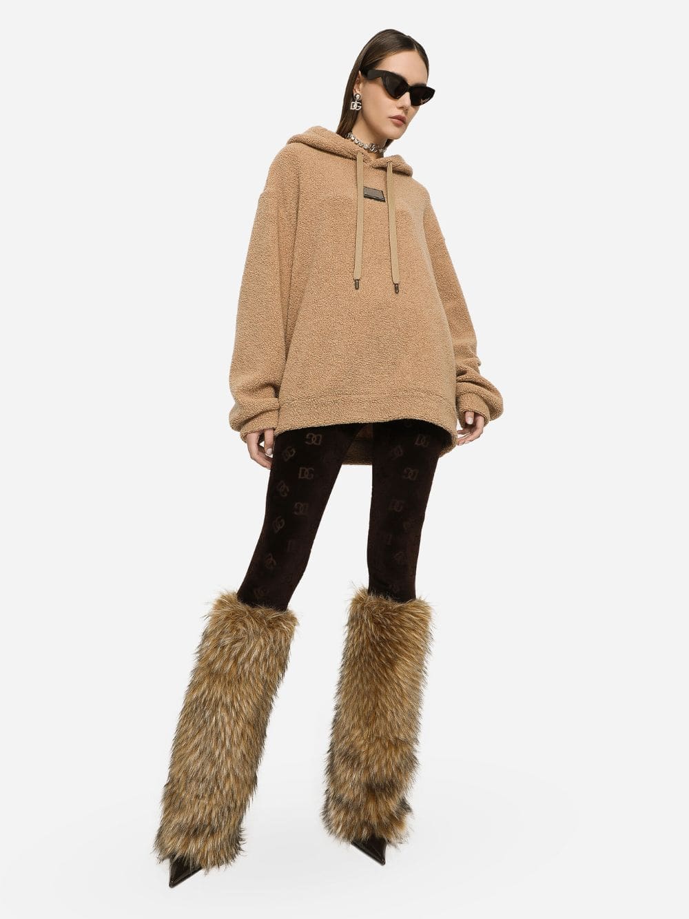 Wool Hoodie With Logo Tag