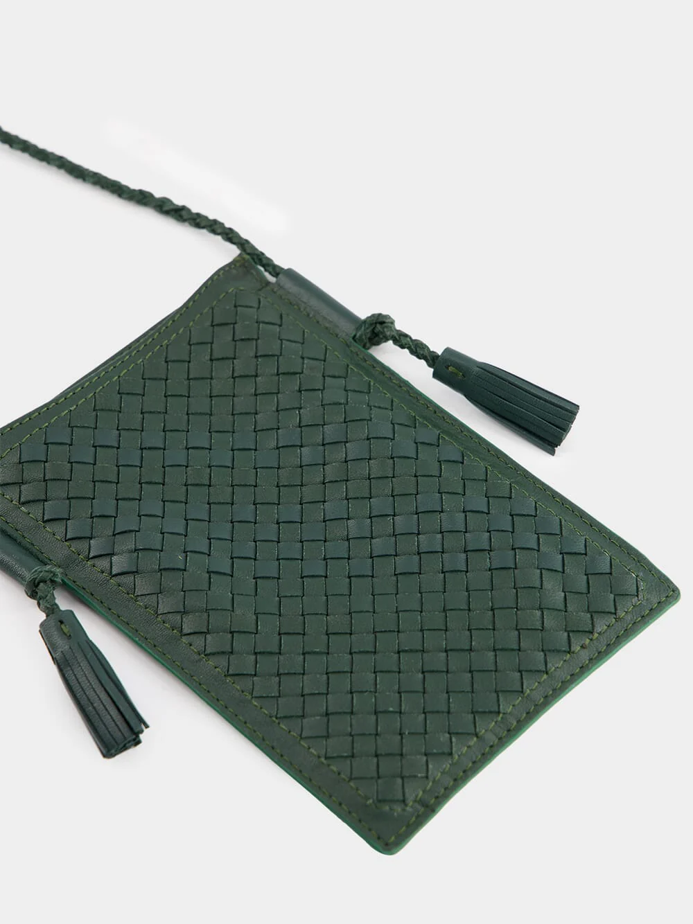 Green Pic Pocket Leather Bag - Image 3