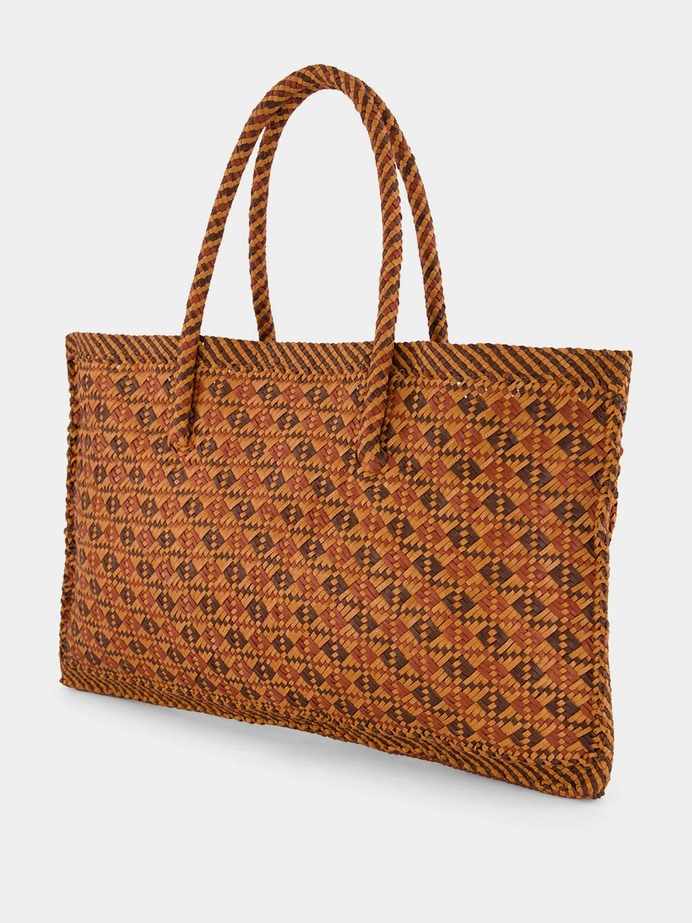 Handmade Woven Leather Tote Bag - Image 4