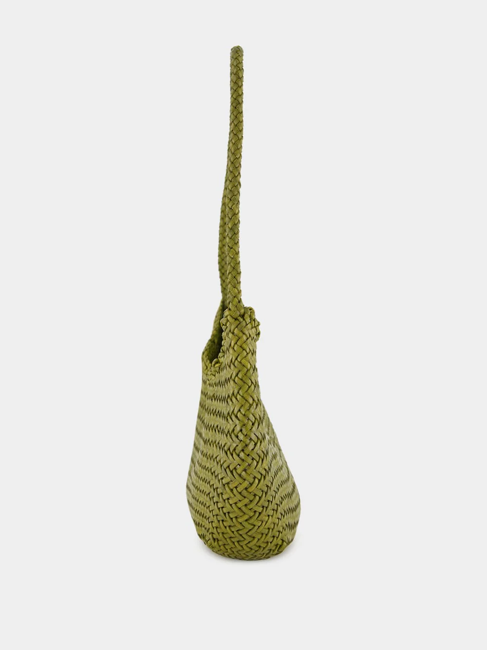 Bamboo Green Nova Luna Woven Leather Tote - Image 3