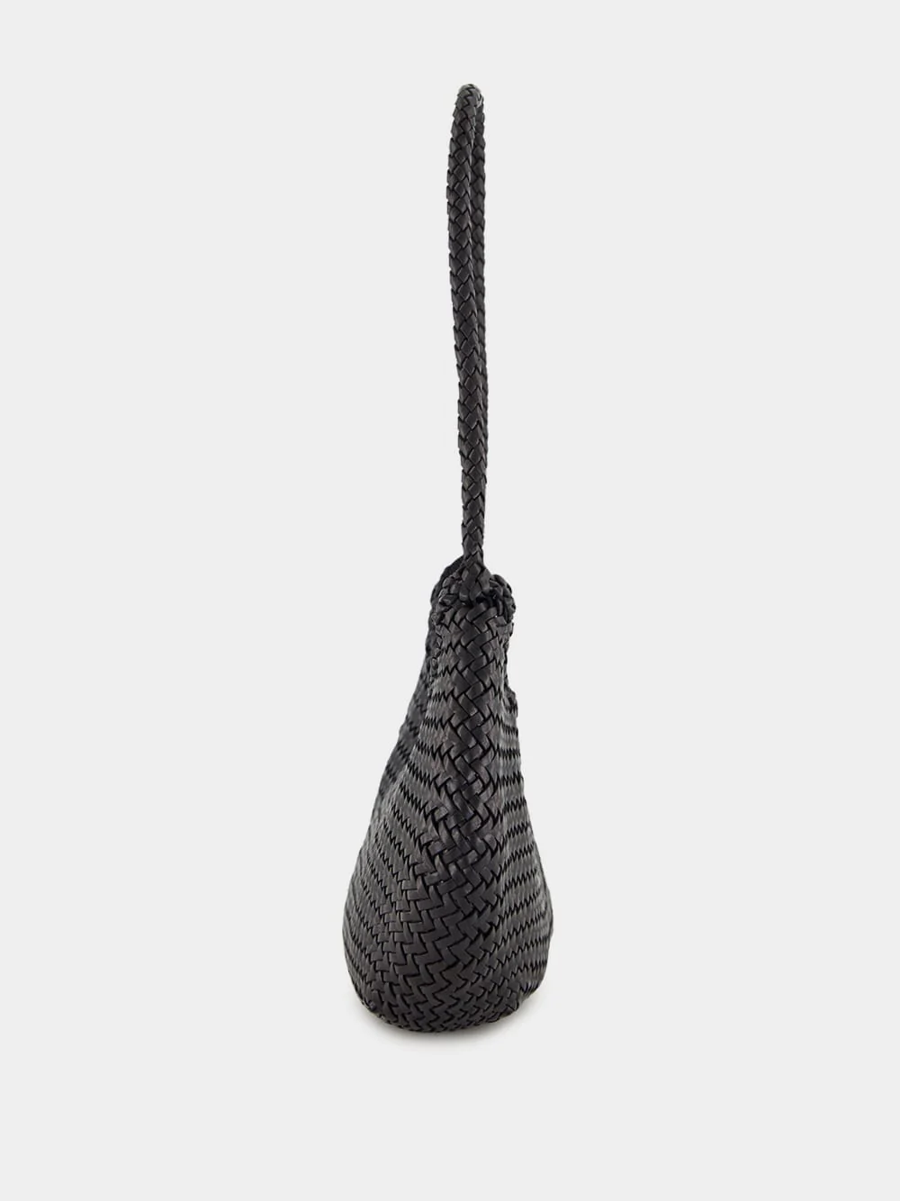 Black Nova Luna Woven Leather Tote - Image 3