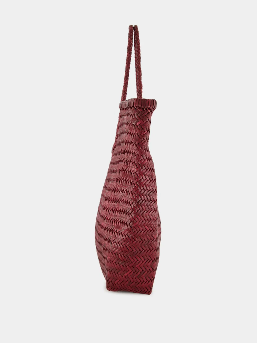 Bordo NS Diagonal Triple Jump Leather Tote - Image 3