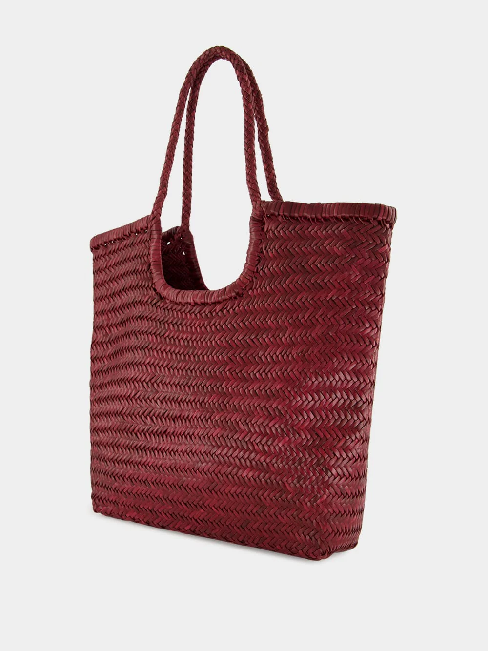 Bordo NS Diagonal Triple Jump Leather Tote - Image 4
