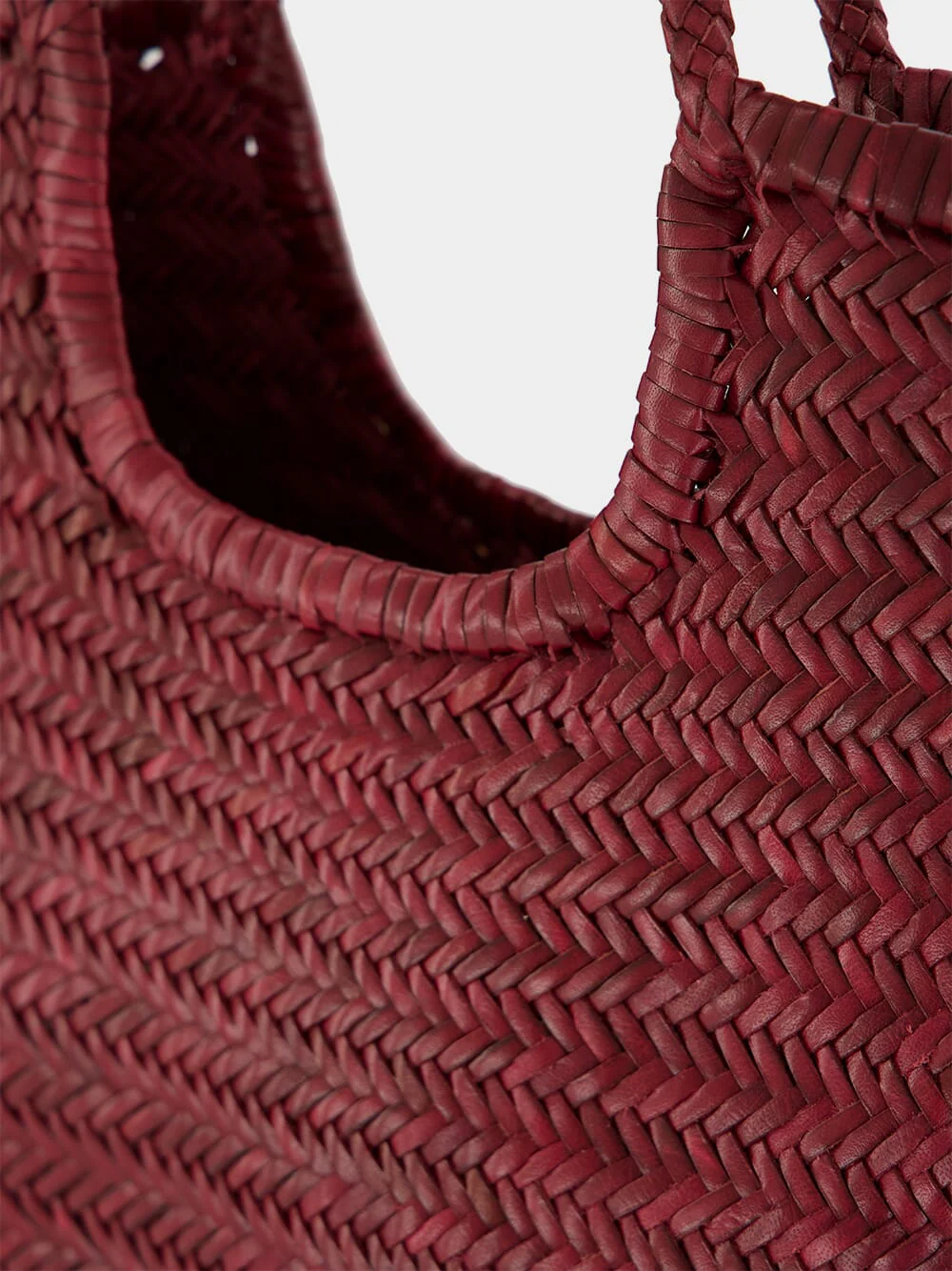 Bordo NS Diagonal Triple Jump Leather Tote - Image 6
