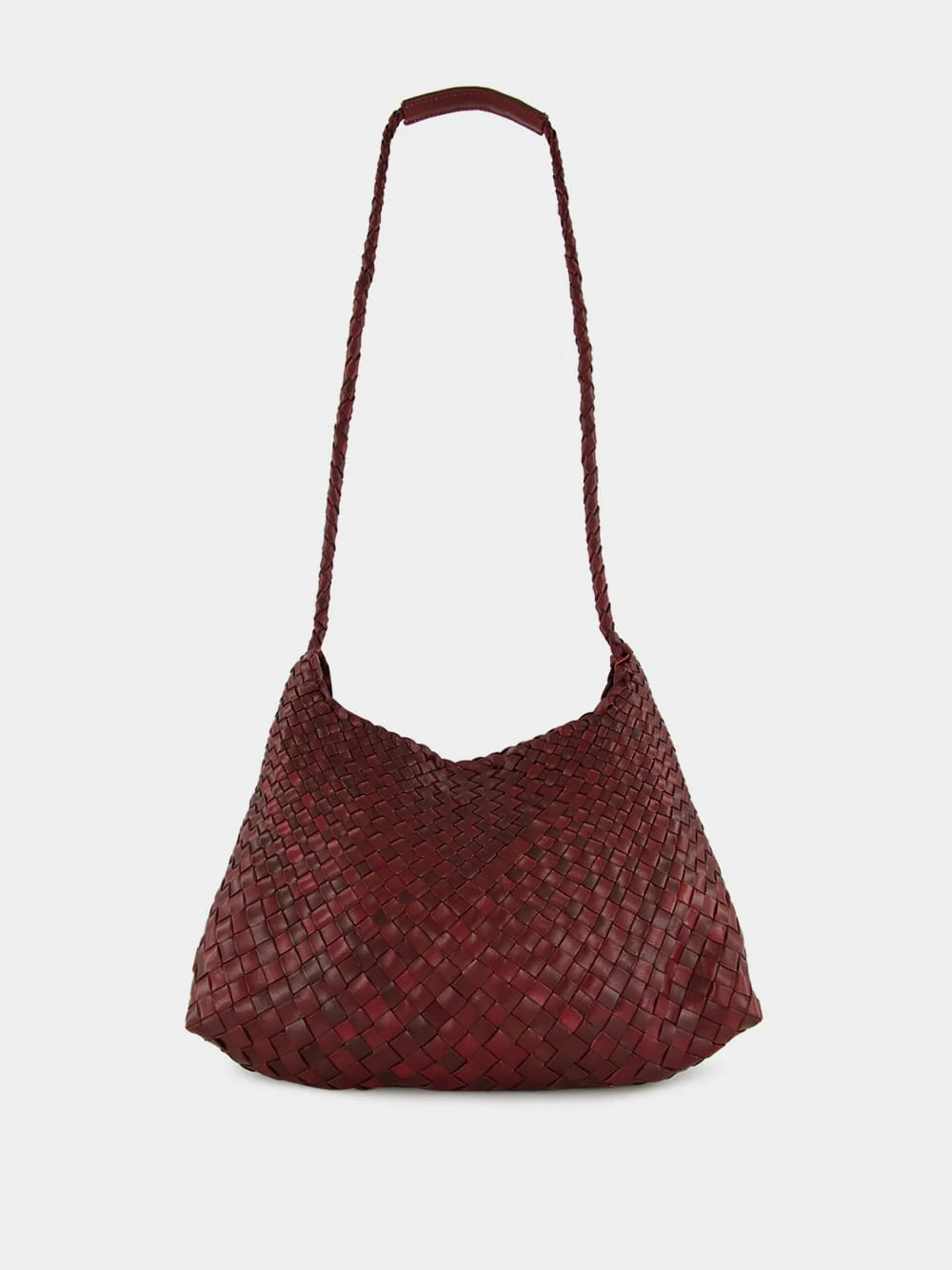 Bordo Santa Rosa Woven Leather Crossbody Bag