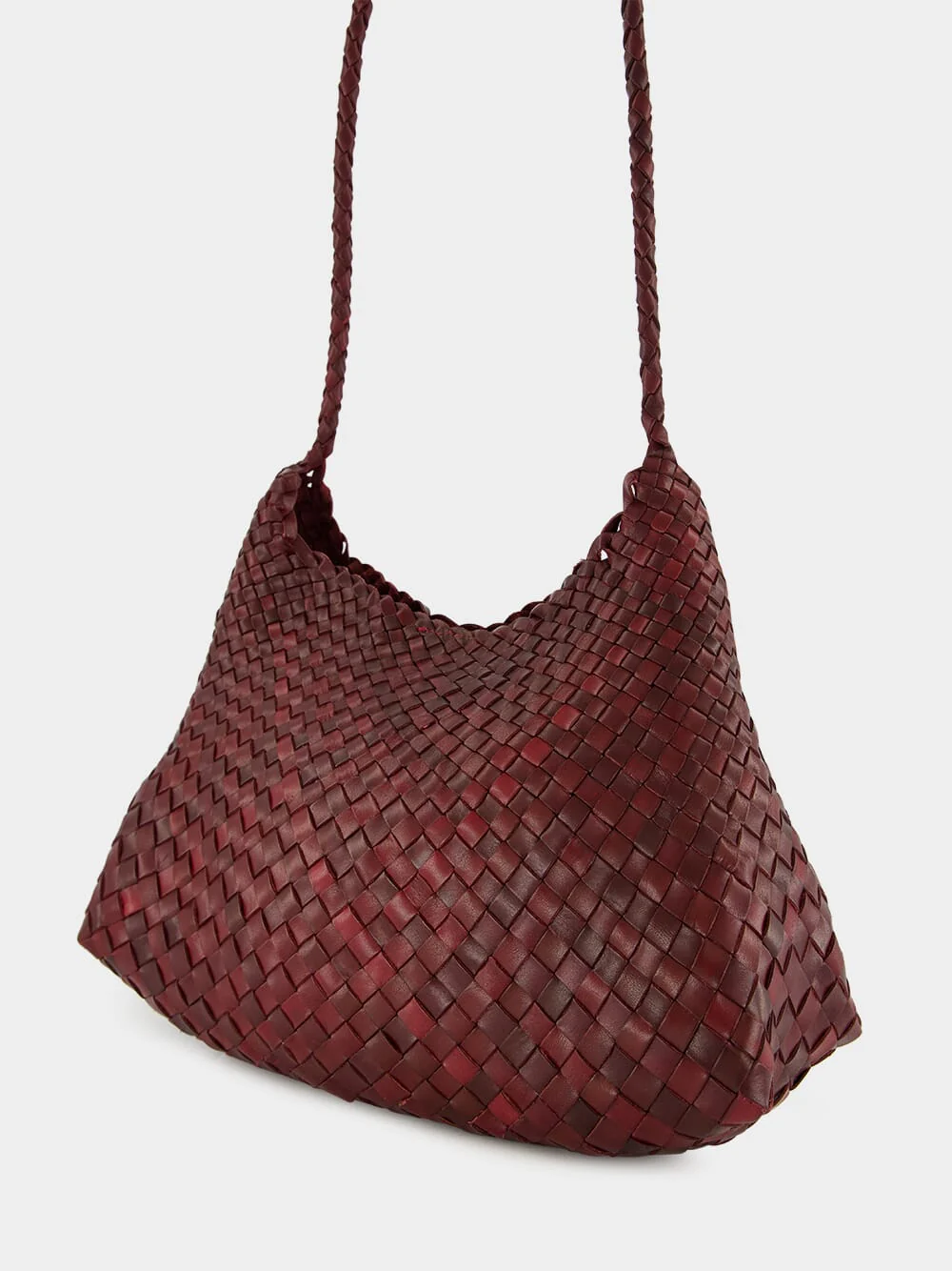Bordo Santa Rosa Woven Leather Crossbody Bag - Image 4