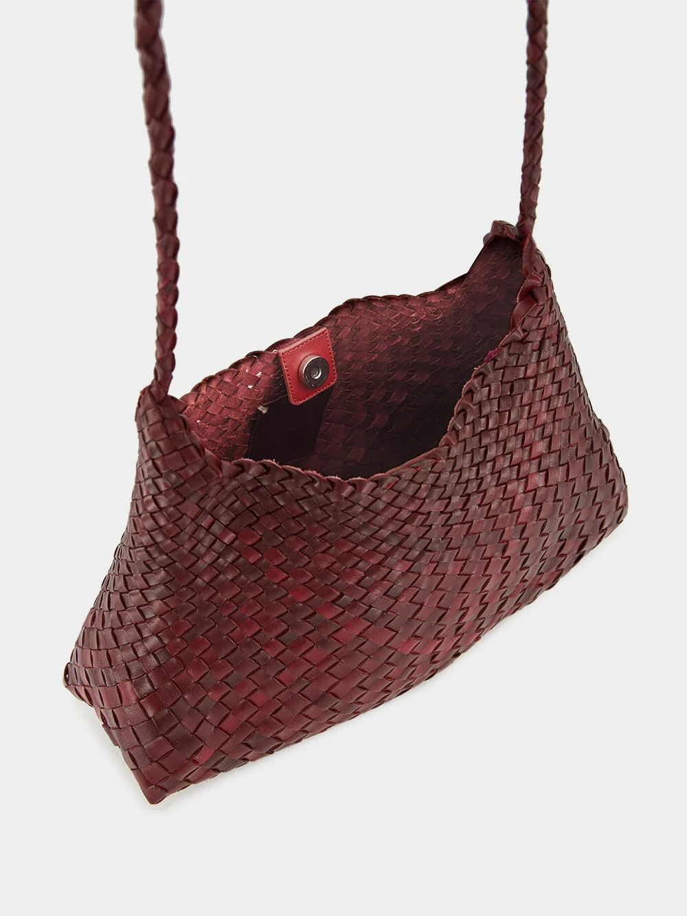 Bordo Santa Rosa Woven Leather Crossbody Bag - Image 5