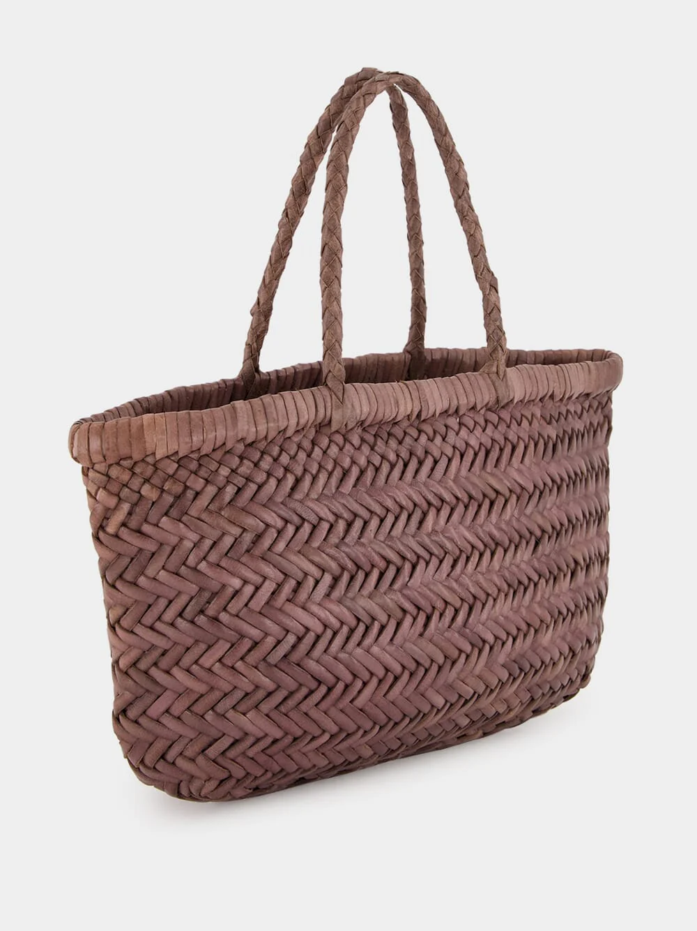 Brown Mini Flat Gora Woven Bag - Image 2