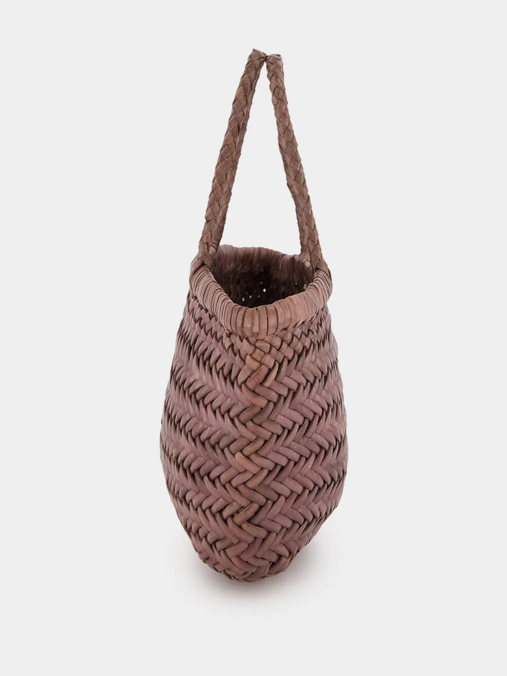 Brown Mini Flat Gora Woven Bag - Image 3