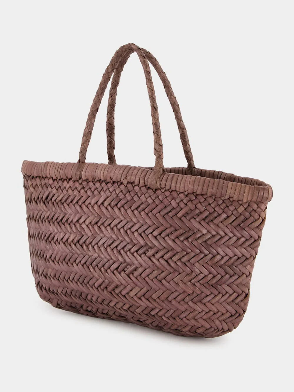 Brown Mini Flat Gora Woven Bag - Image 4