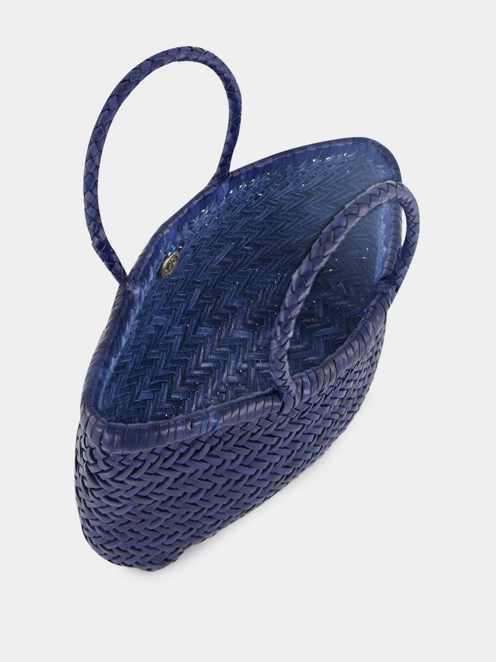 Mini Flat Gora Navy Blue Woven Bag - Image 5