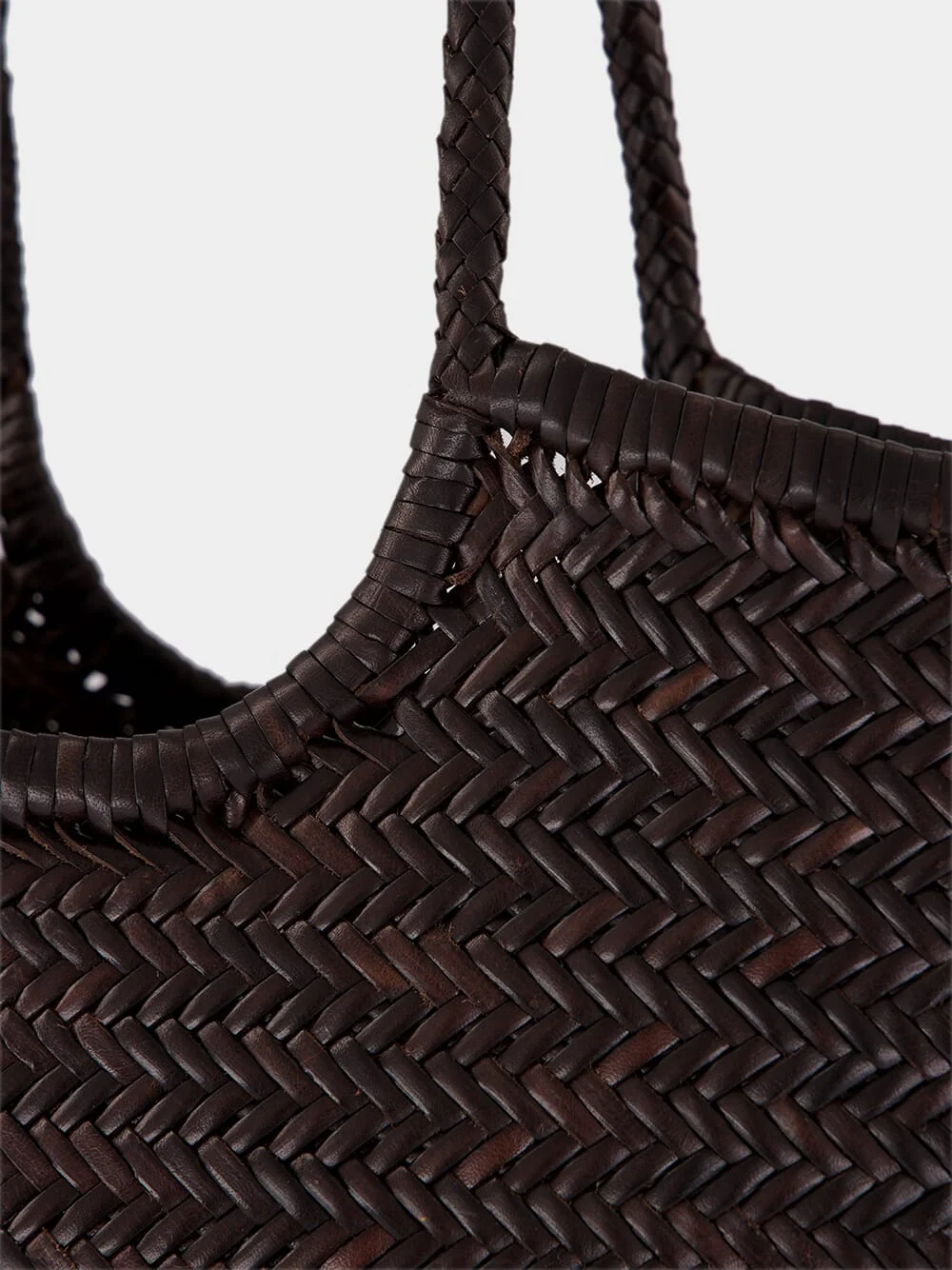 Nantucket Big Dark Brown Woven Tote - Image 6