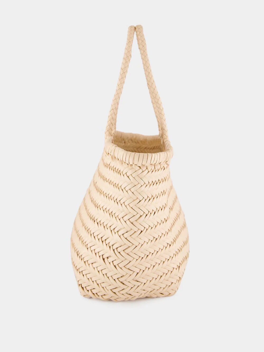 Natural Triple Jump Big Woven Leather Tote - Image 3
