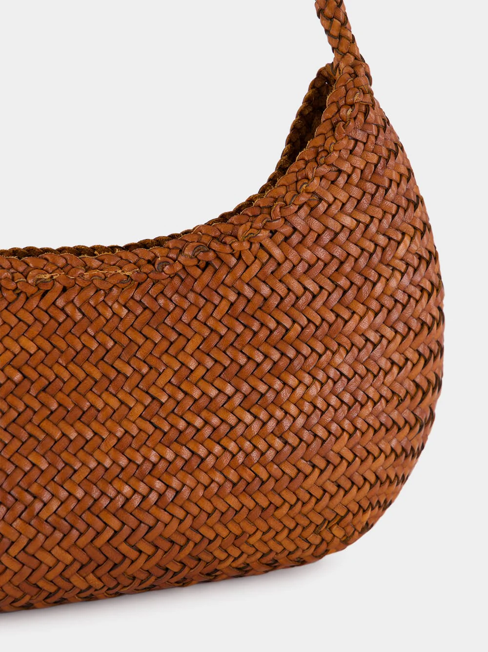 Nova Luna Tan Woven Leather Bag - Image 6