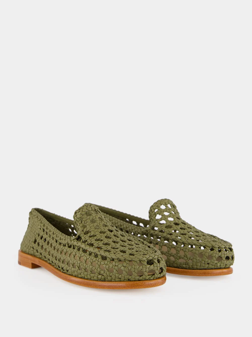 Olive Dolly Leather Mocassins - Image 3