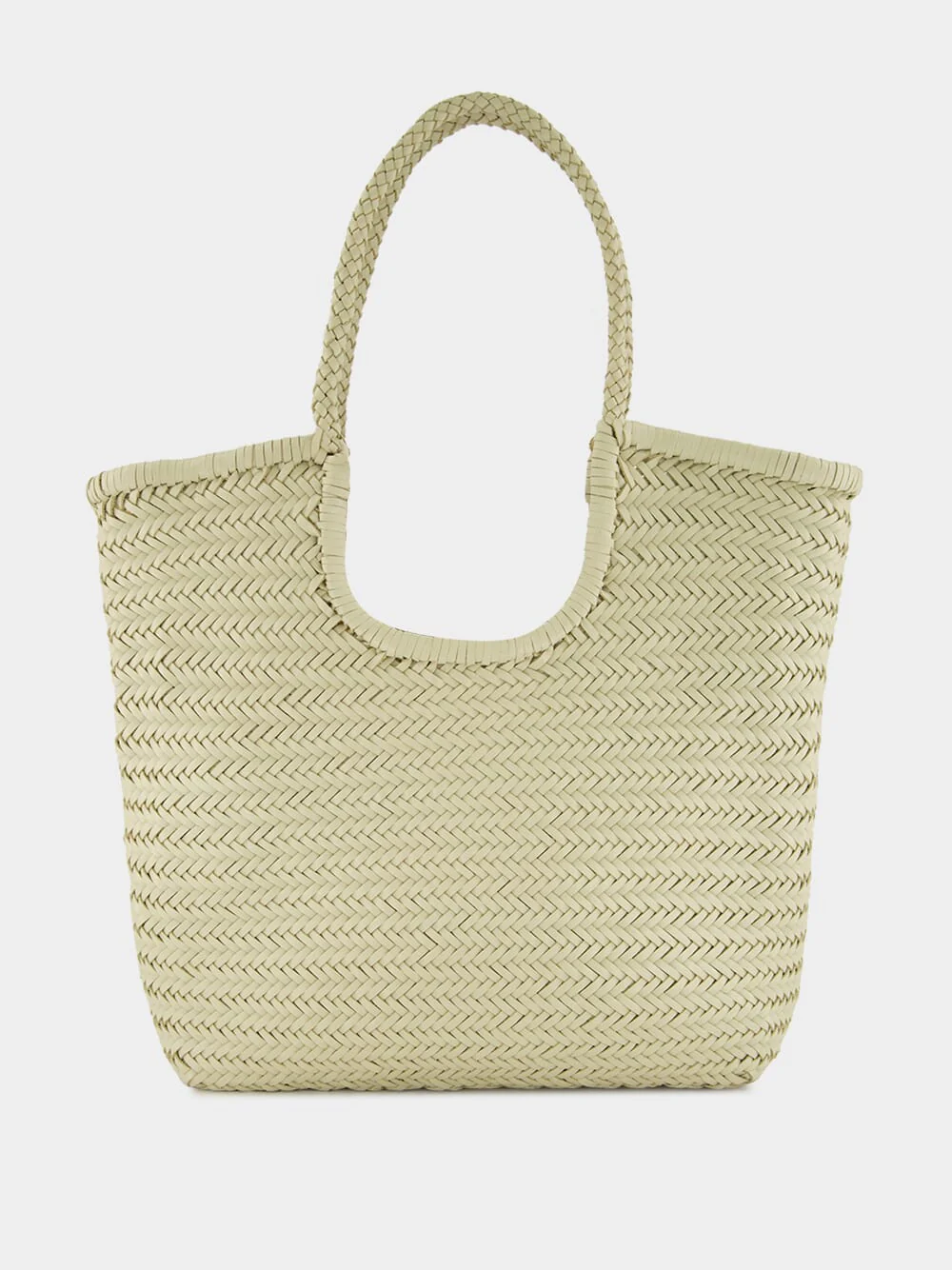 Pearl NS Diagonal Triple Jump Leather Tote