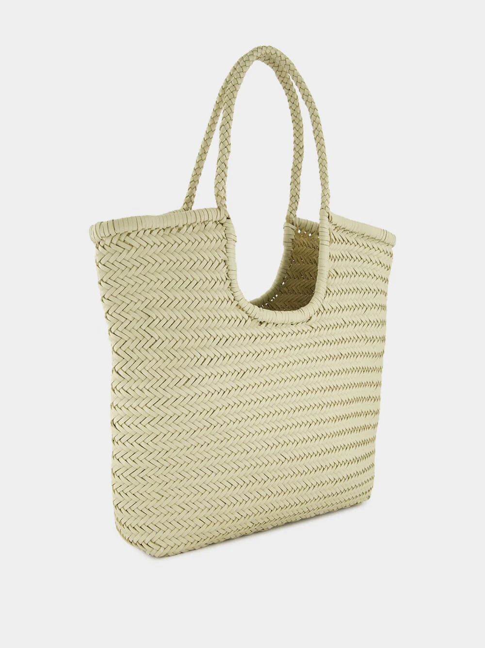 Pearl NS Diagonal Triple Jump Leather Tote - Image 3