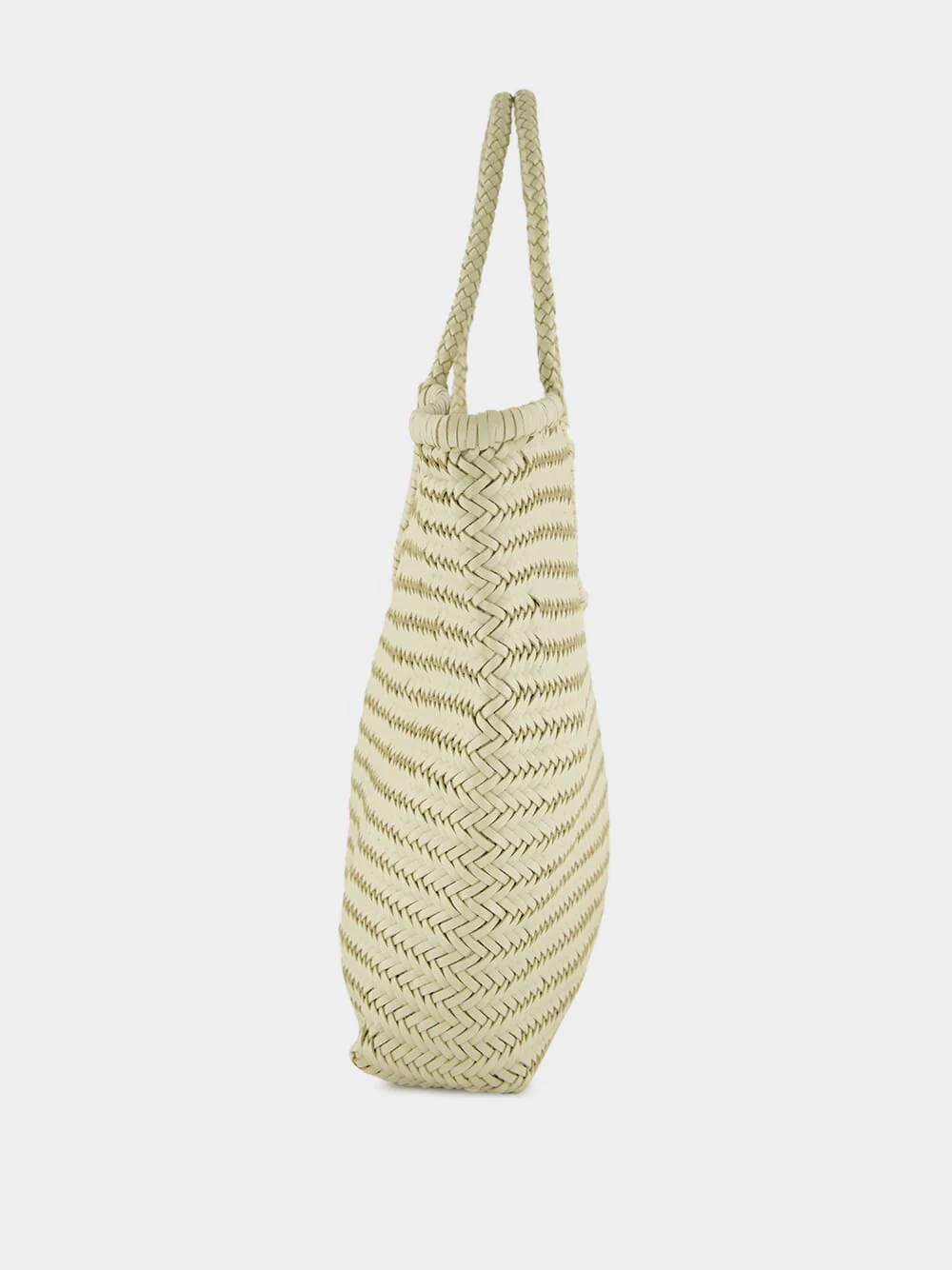 Pearl NS Diagonal Triple Jump Leather Tote - Image 4