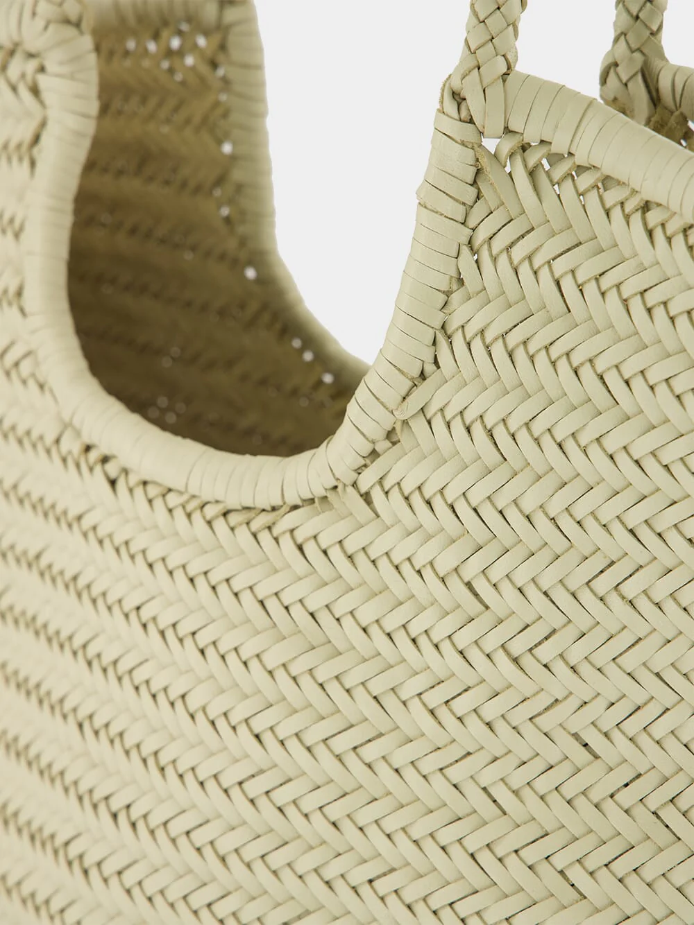 Pearl NS Diagonal Triple Jump Leather Tote - Image 7