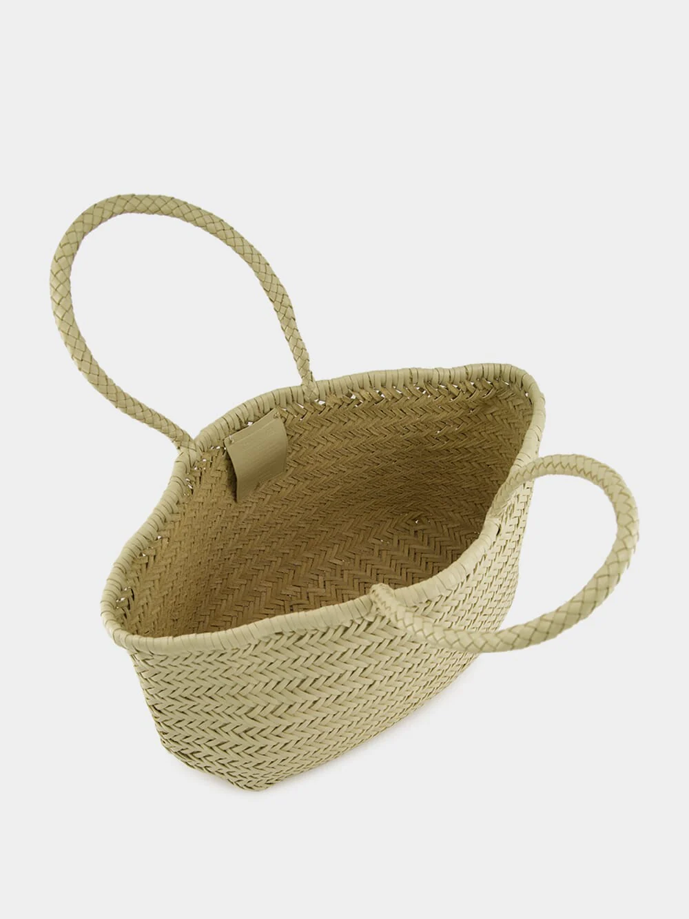 Pearl Triple Jump Big Woven Leather Tote - Image 5