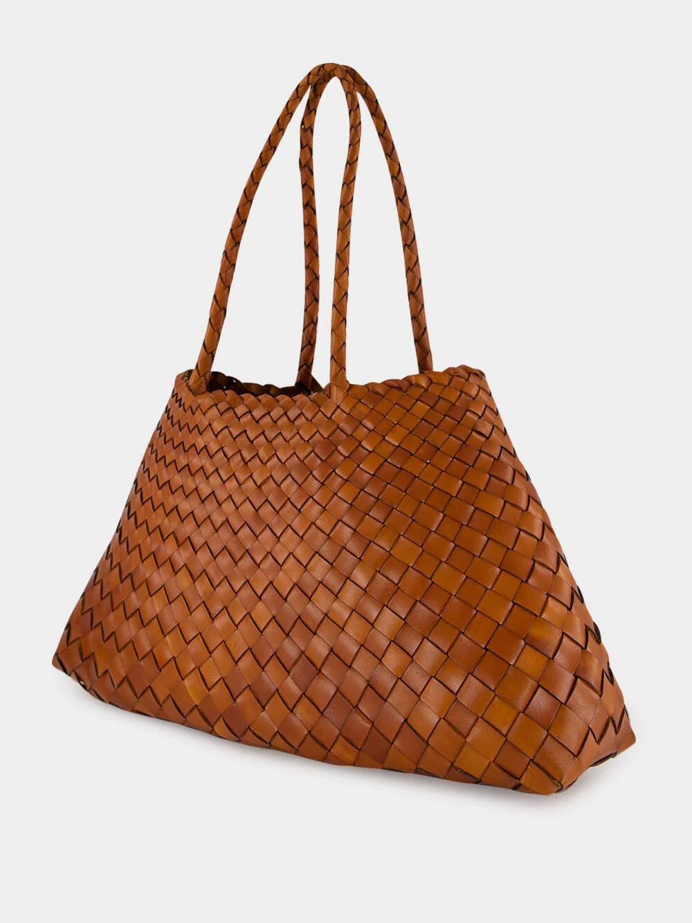 Santa Croce Big Tan Woven Tote - Image 4