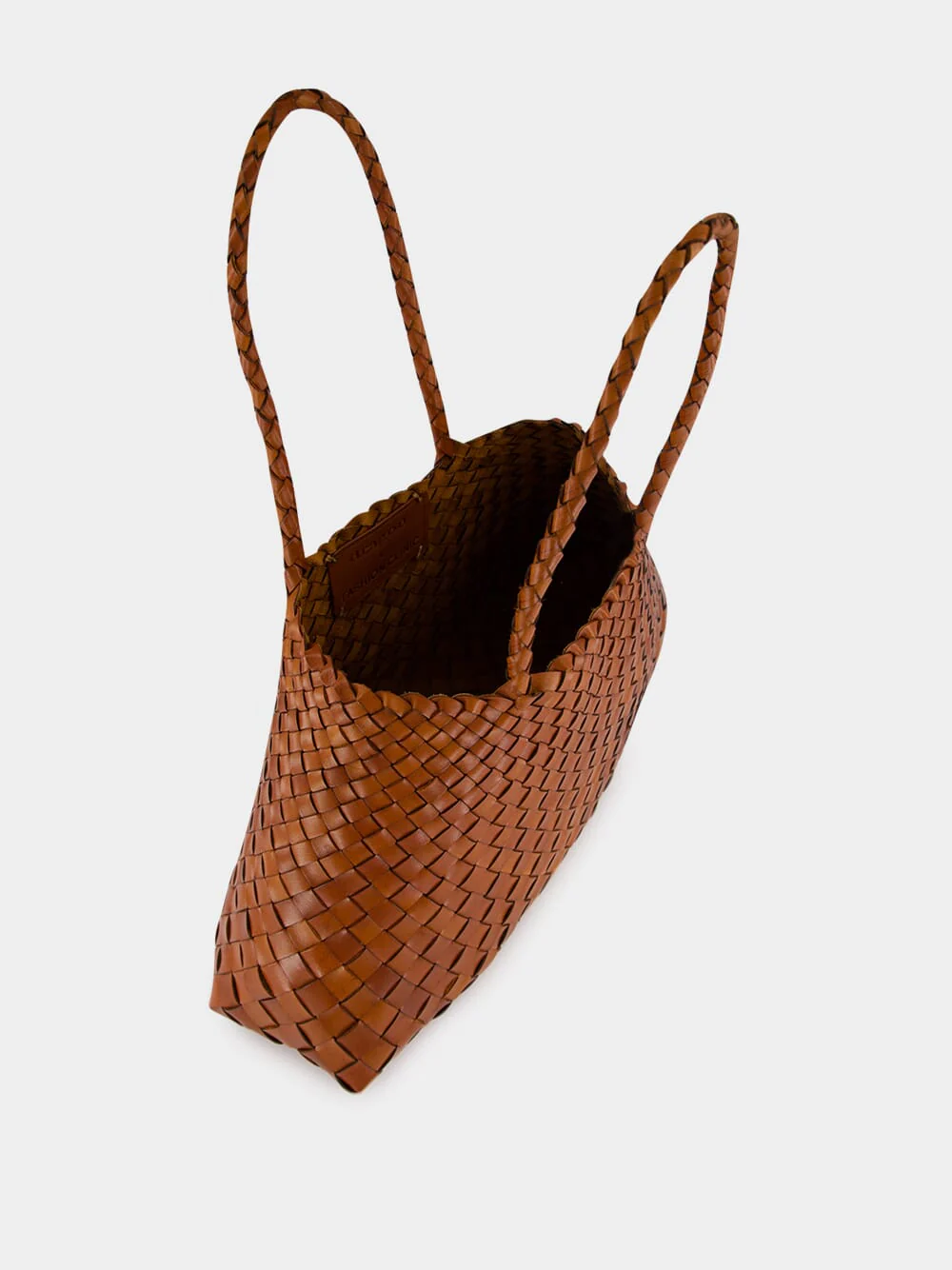 Santa Croce Big Tan Woven Tote - Image 5