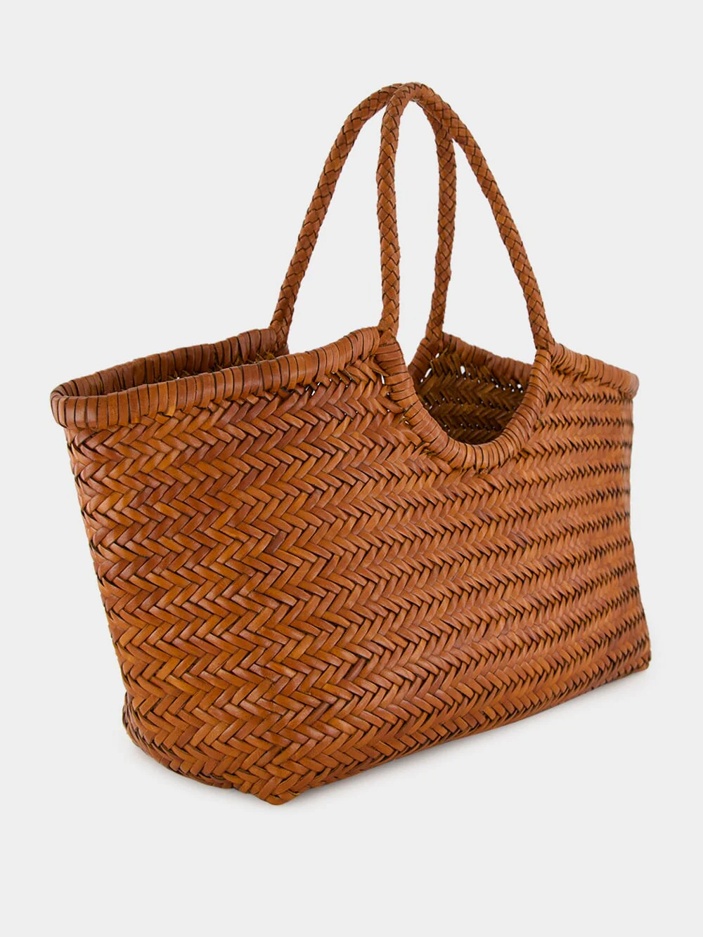 Tan Nantucket Big Woven Leather Tote - Image 2