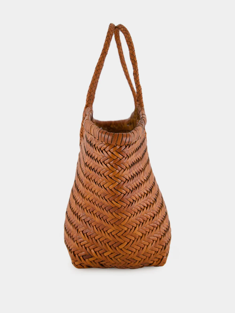Tan Nantucket Big Woven Leather Tote - Image 3