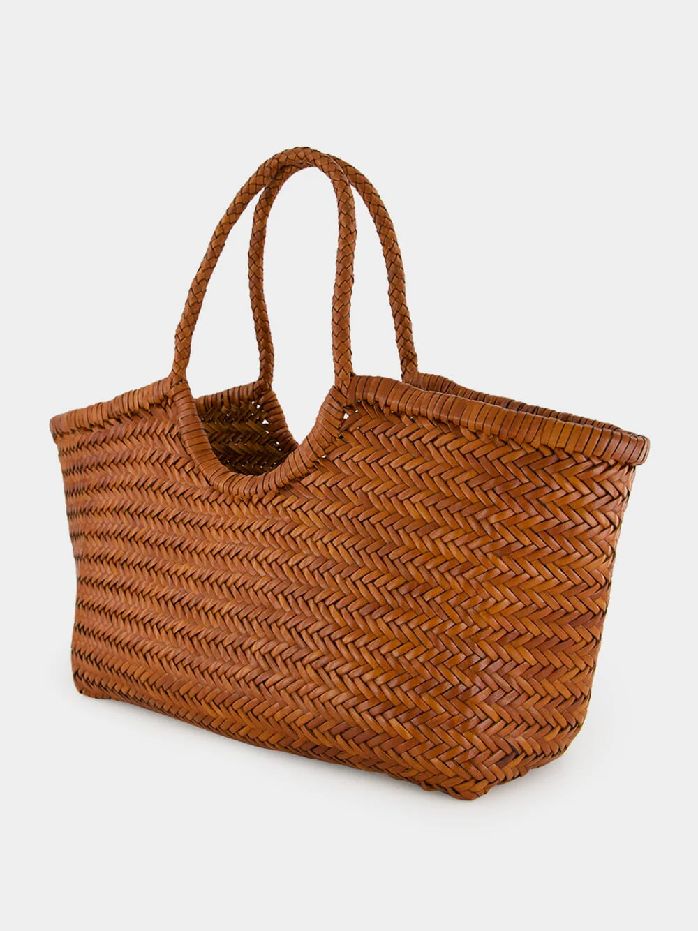 Tan Nantucket Big Woven Leather Tote - Image 4