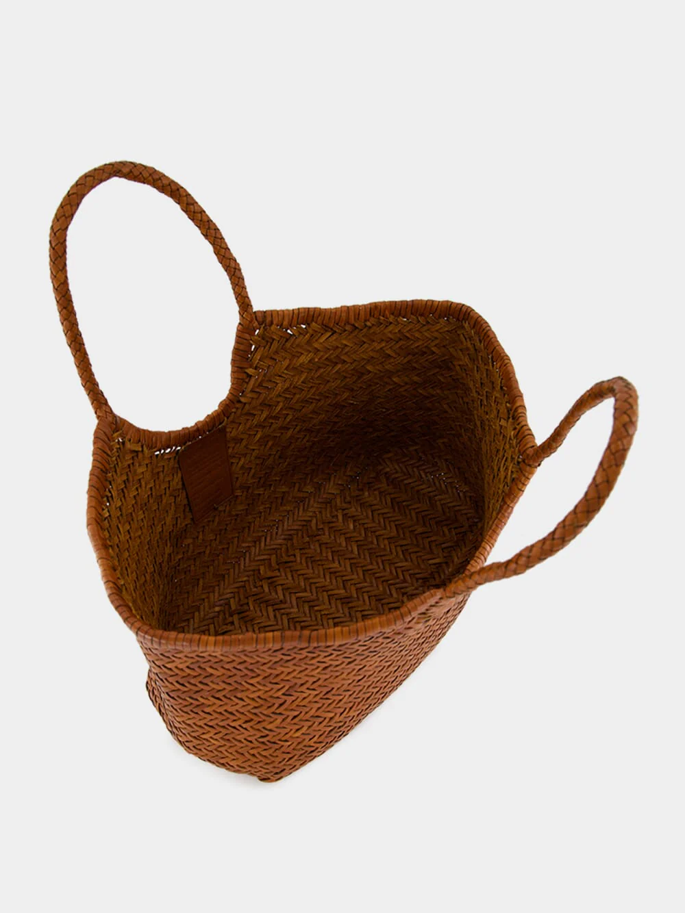 Tan Nantucket Big Woven Leather Tote - Image 5