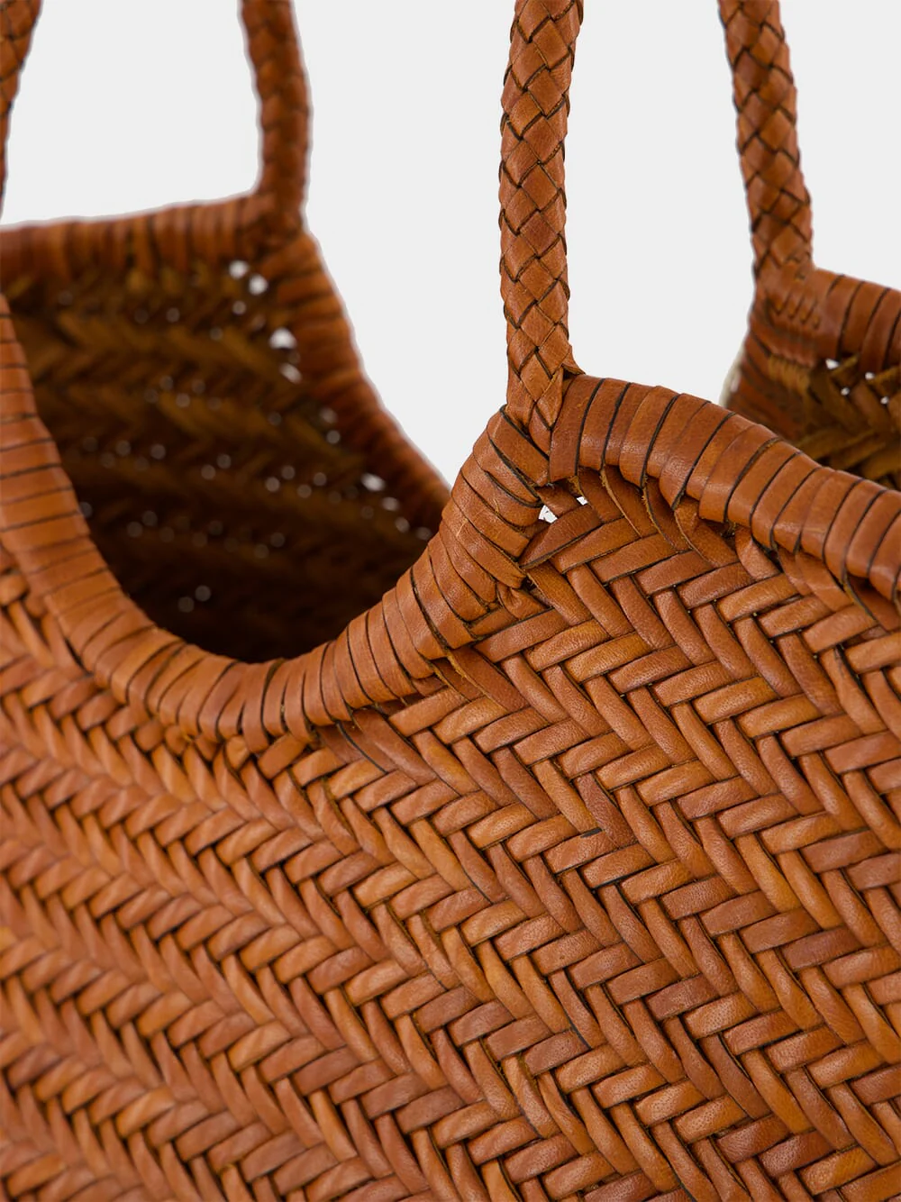 Tan Nantucket Big Woven Leather Tote - Image 6