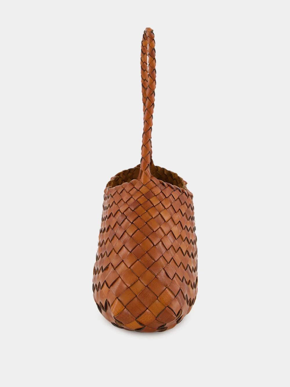 Tan Rosanna Woven Leather Baguette Bag - Image 5