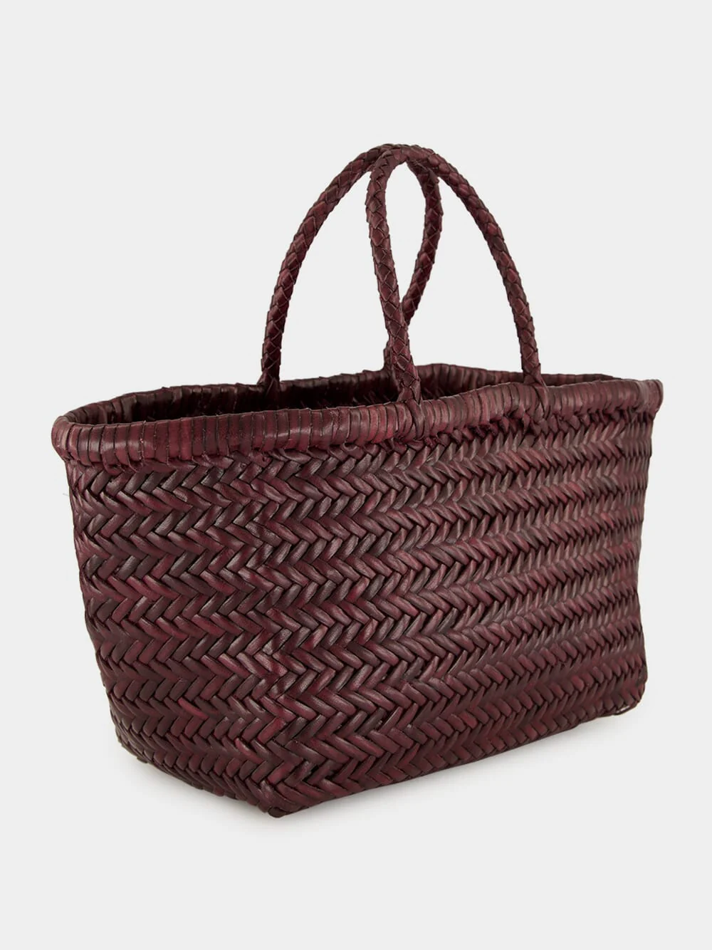 Triple Jump Small Basket Bag in Plum - Image 2