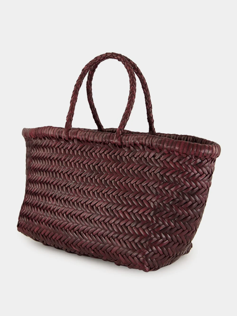 Triple Jump Small Basket Bag in Plum - Image 4